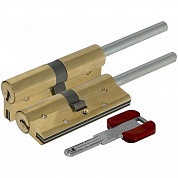 Картинка Цилиндровый механизм под вертушку (дл. шток) Cisa RS3 ОL3S7-07.66 (60 мм/25+10+25), ЛАТУНЬ